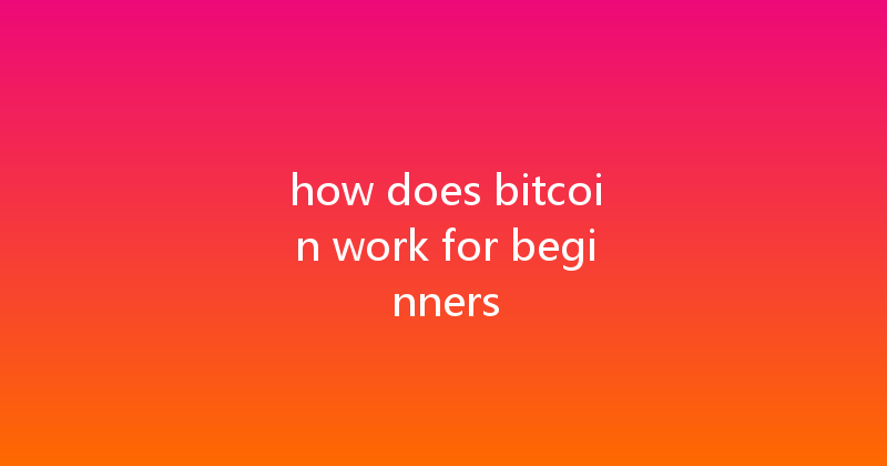 how does bitcoin work for beginners 