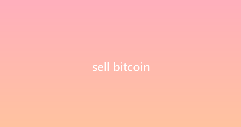 sell bitcoin 